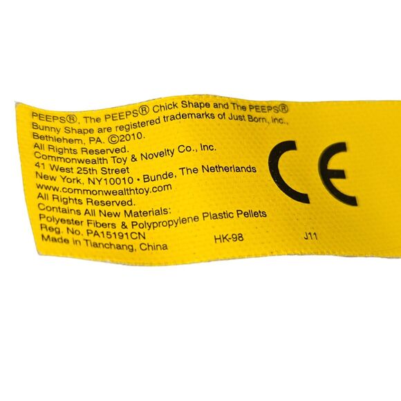 Peeps Commonwealth Plush Blue White Polka Dot‎ Bunny Rabbit Beanie Bottom 9" - Picture 10 of 12